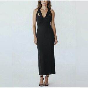Ceduxion Midi Dress Women‎ Medium Black Y2K